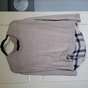 Zac & Rachel Lightweight Sweater, Peekaboo Plaid Faux Layer